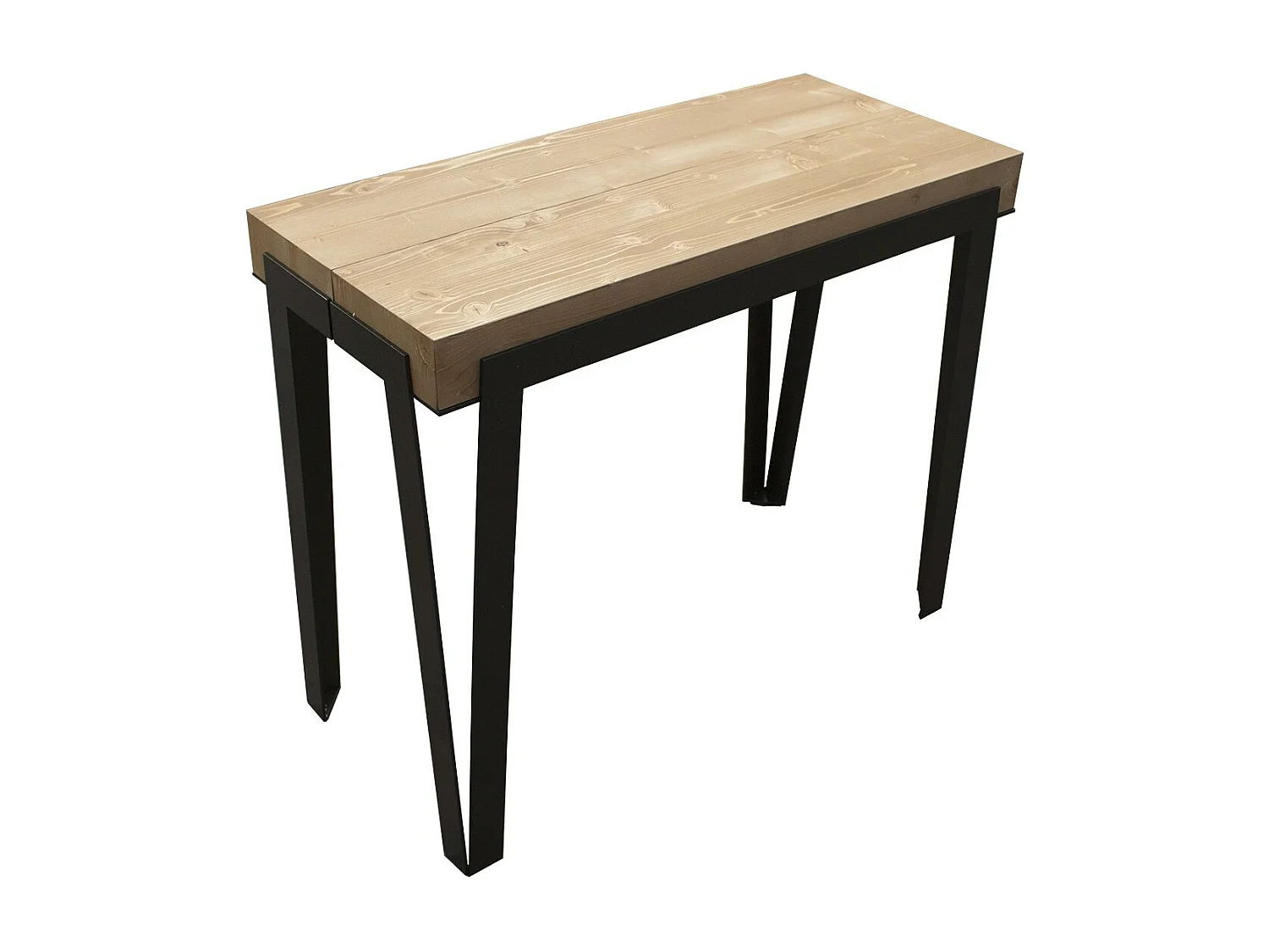 Ausziehbare Konsole 90x40/290 cm Rio Tinto Fir mit Rostrahmen