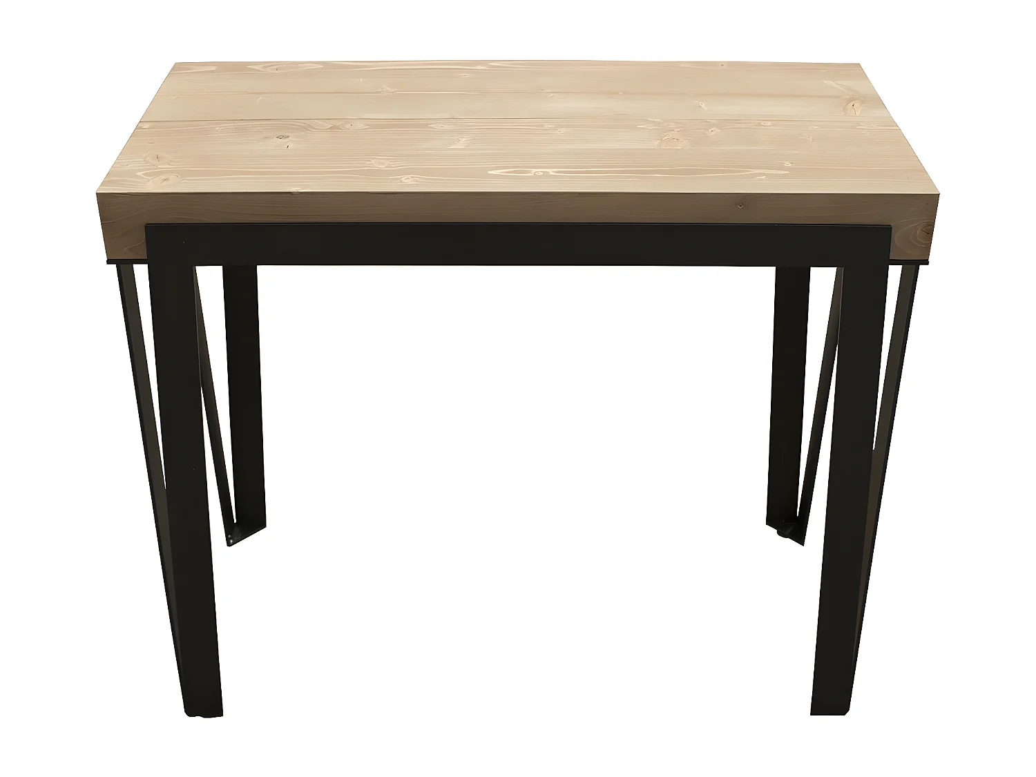 Ausziehbare Konsole 90x40/290 cm Rio Tinto Fir mit Rostrahmen