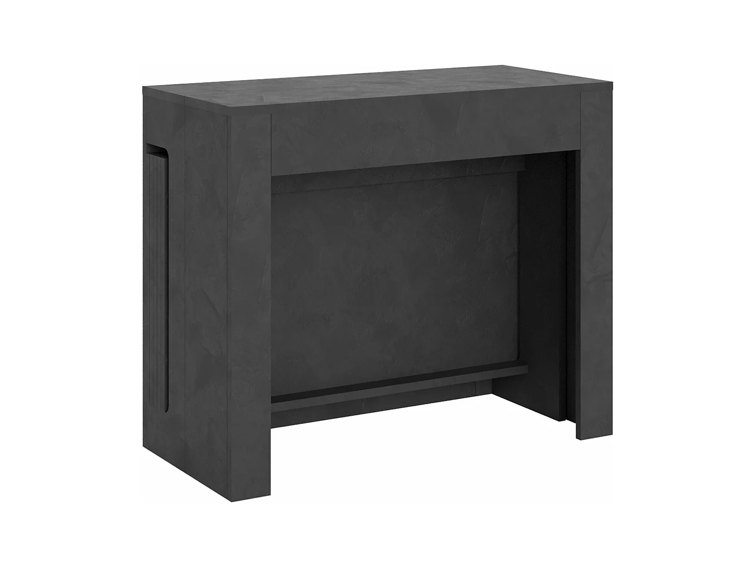Console extensible 90x42/302 cm Evolve Anthracite Spatulé rallonges internes