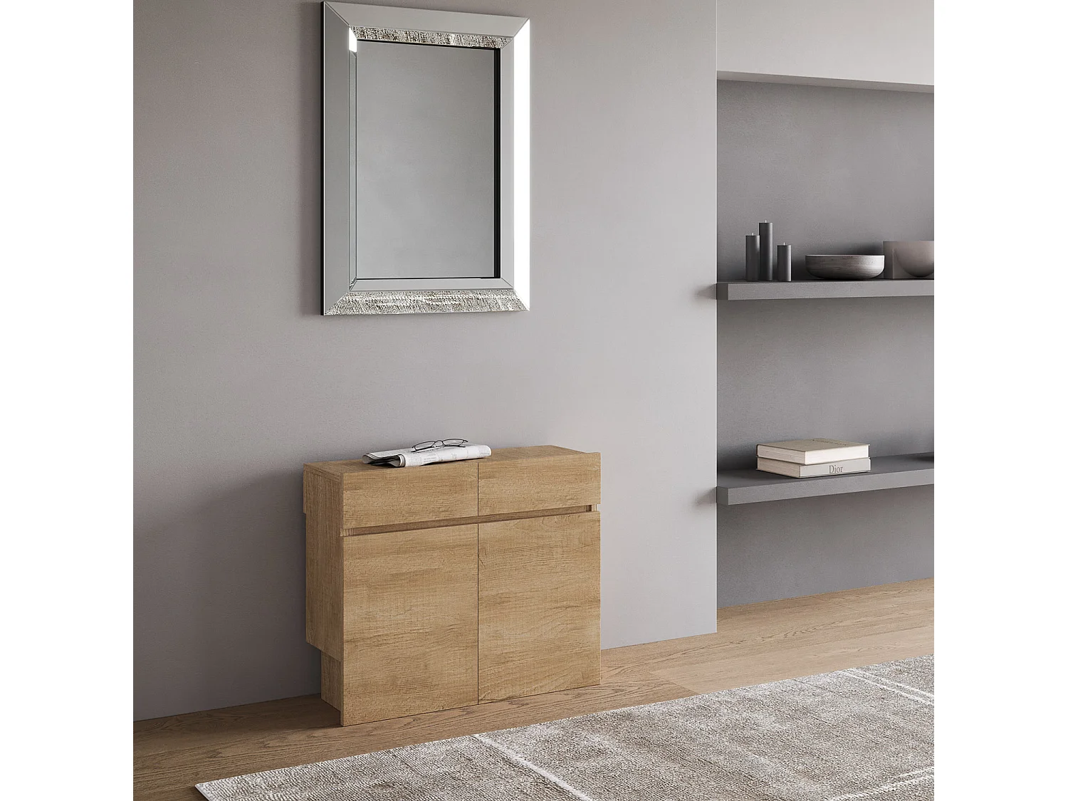 Panche inferiore e superiore allungabili 26x72/300 cm Evolve quercia natura allunghe interne