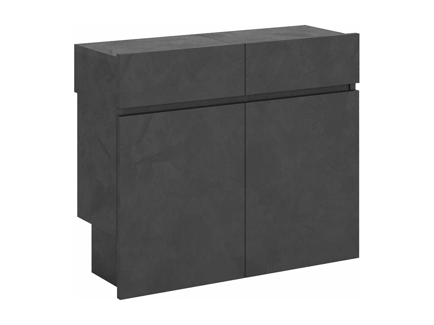 Untere und obere ausziehbare Bänke 72x26/300 cm Evolve Antracite Spatolato