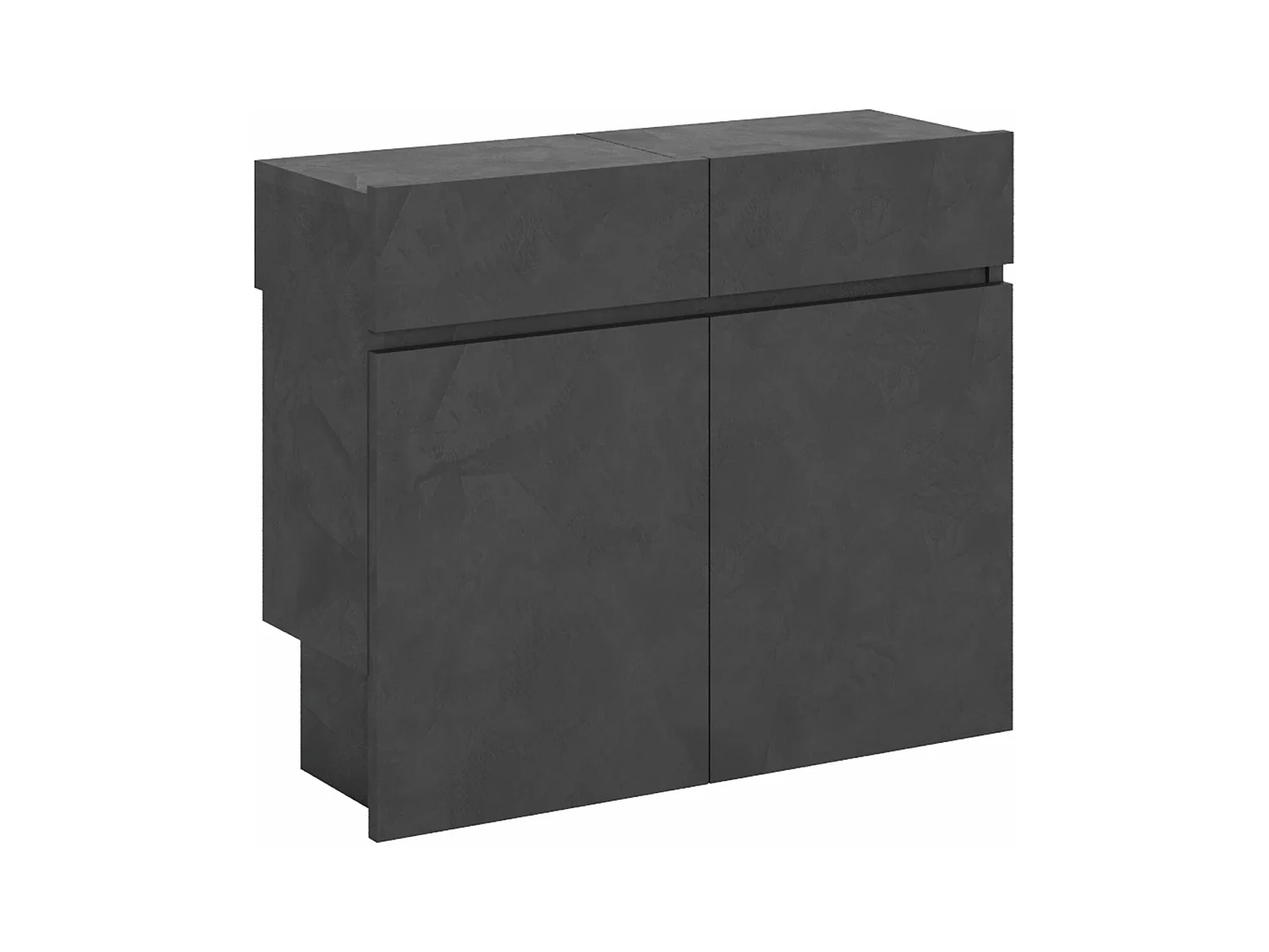 Banco Kalius de madera con ruedas extensible hasta 300 cm - Juego de 2-Color Gris antracita