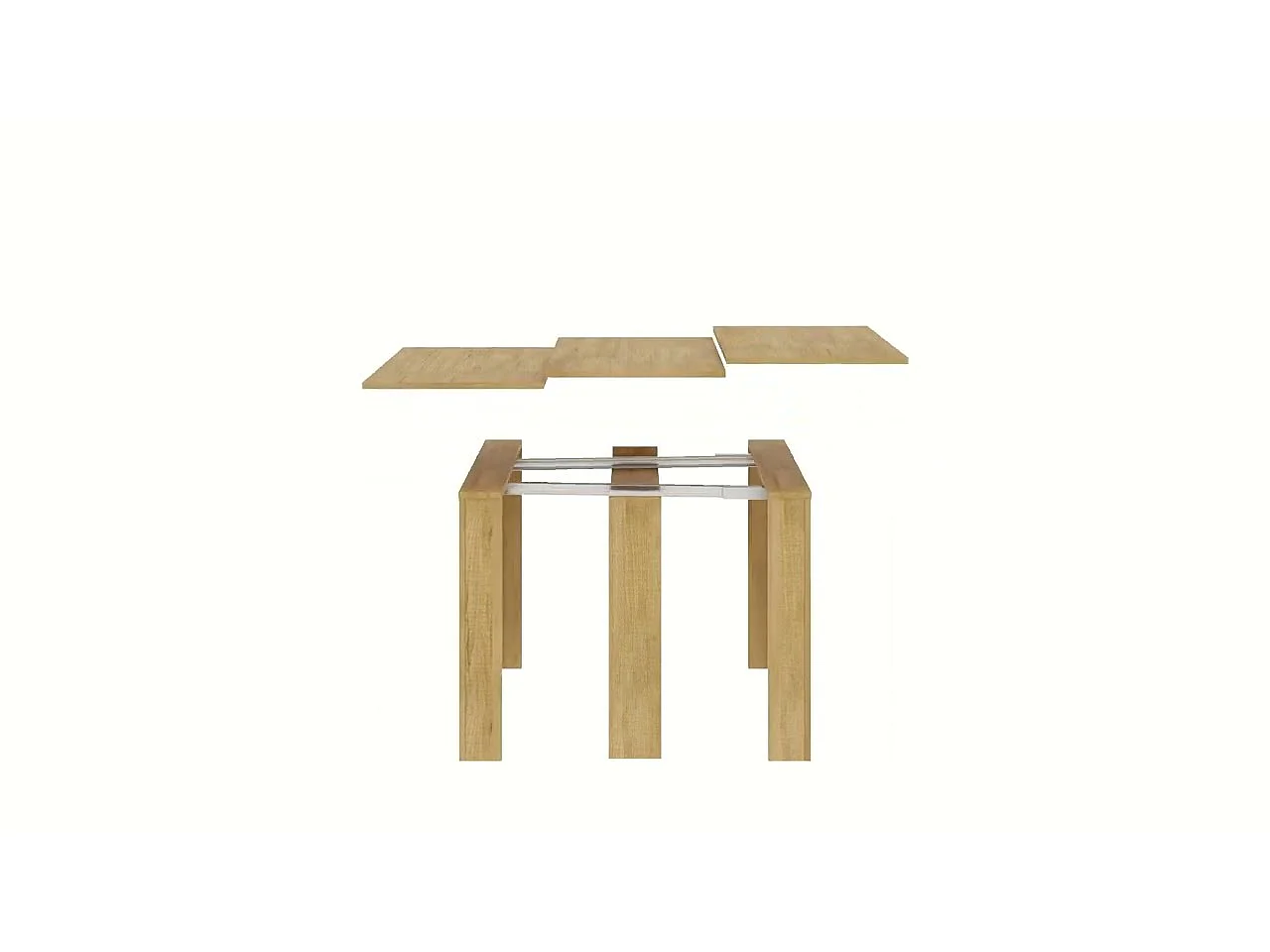 Ausziehbarer Konsolentisch 90x25/181 cm Slick Esche weiß