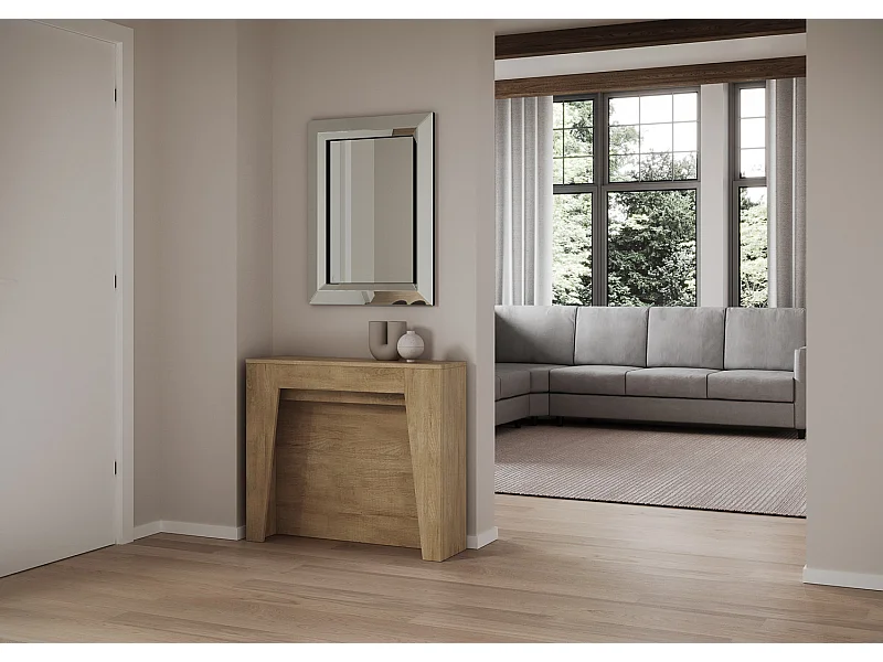 Ausziehbare Konsole 90x25/211 cm Anea Quercia Natura