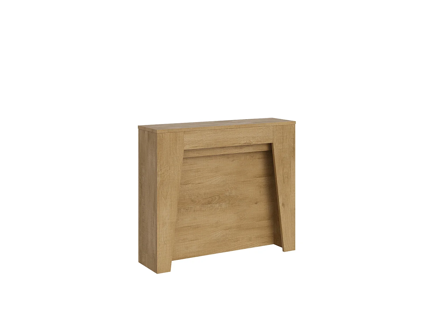 Ausziehbarer Konsolentisch 90x25/211 cm Anea Eiche Natur mit Innenverlängerungen