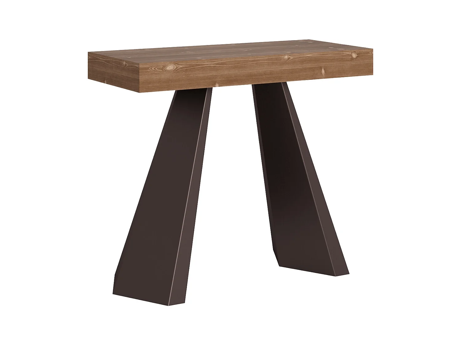 Console extensible 90x40/190 cm Diamante Petit Sapin Teinté Structure Ours
