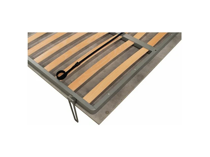 Bedkast 140x190 cm met bank en Kanto notenhouten opbergzuil-Kleur Microvezel 41