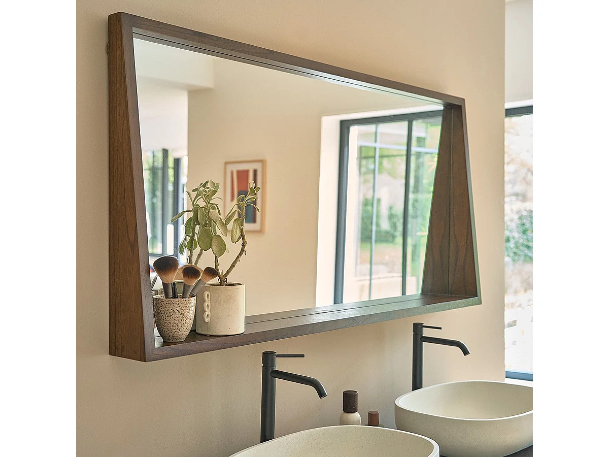 Espejo de madera de mindi maciza de 135x67 cm