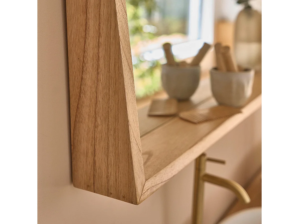 Panca da giardino in teak massello e corda beige