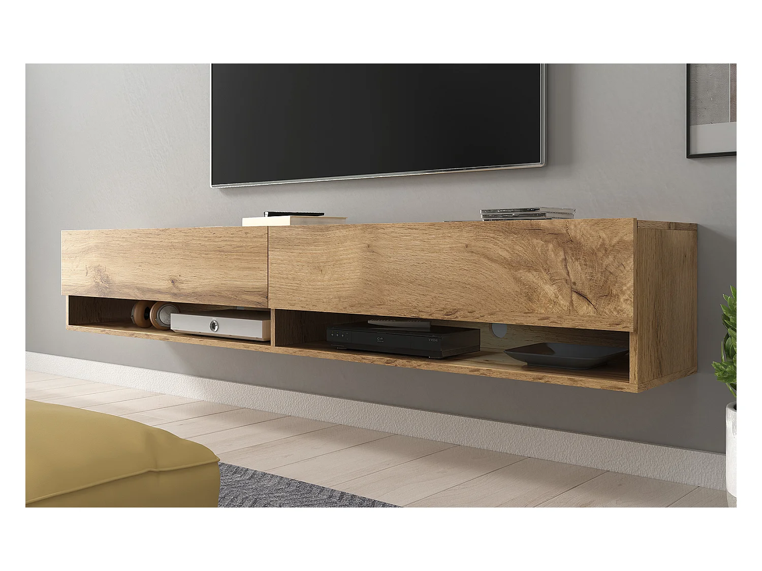 TV-Schrank - 180 cm - Wotan-Eiche - ohne LED - WANDER