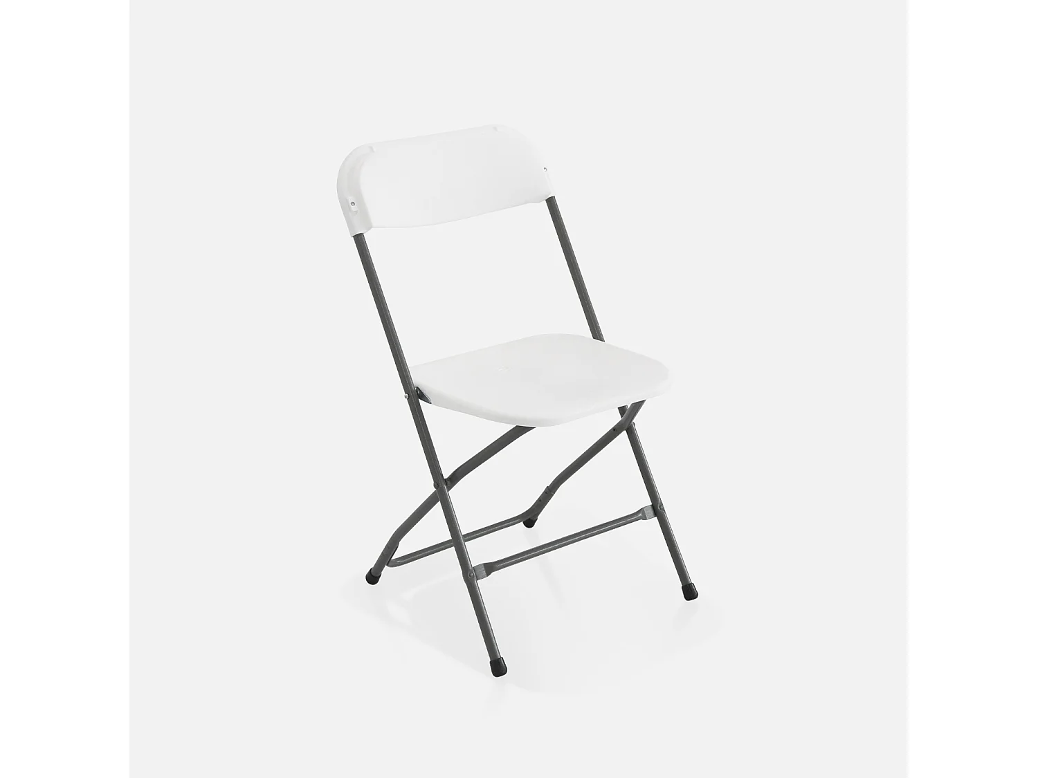 Set 2 tavoli pieghevoli per eventi in plastica con 12 sedie Bianco - 180x69.5x73.5 cm
