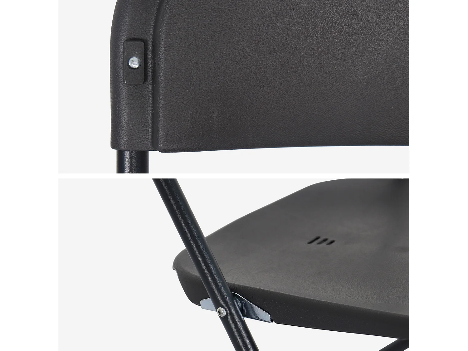 Lot de 2 tables de réception pliables en plastique gris 180cm + 12 chaises d'appoint. table de camping