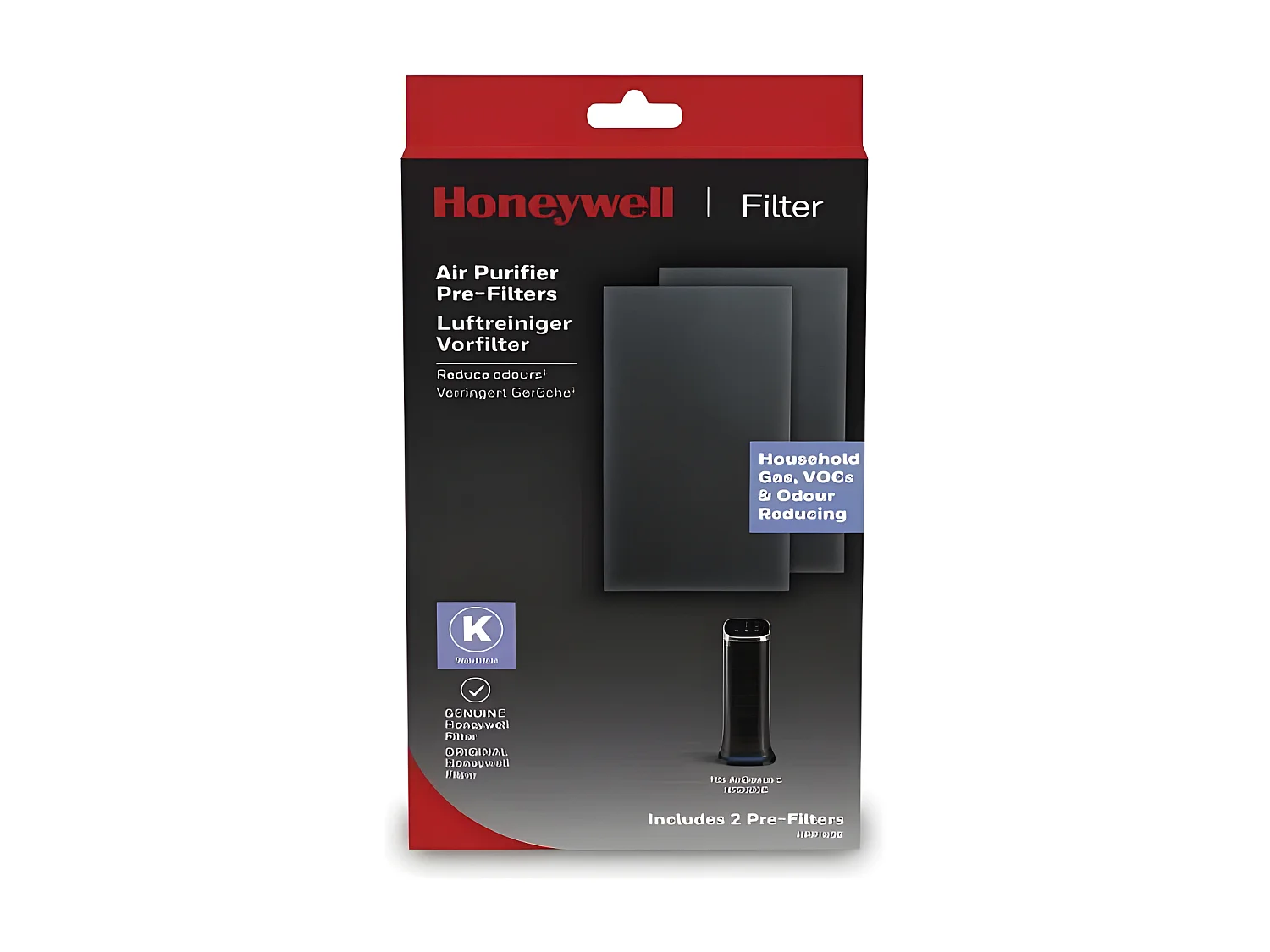 Préfiltre de remplacement pour HFD323E2 - Bte de 2 NOUVEAU HONEYWELL - HRF-K2E