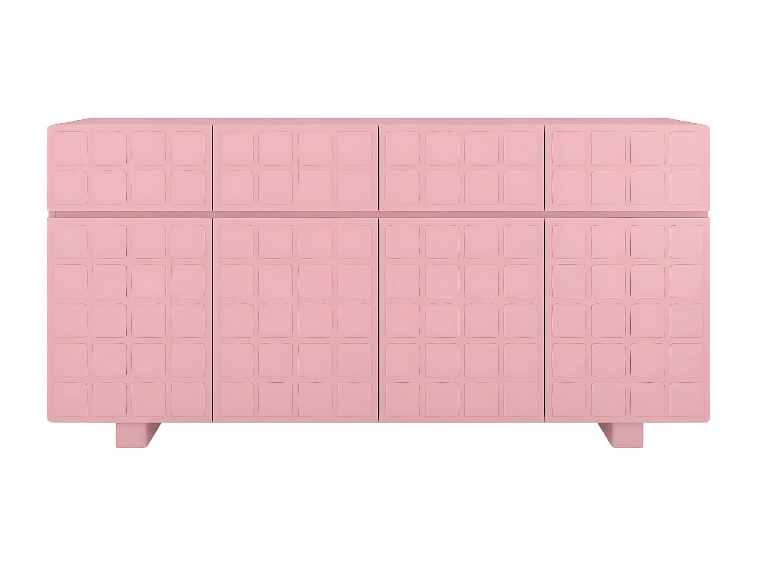 Komoda z frontami 3D Skandica CUBO LONG / pudrowy róż /169cm