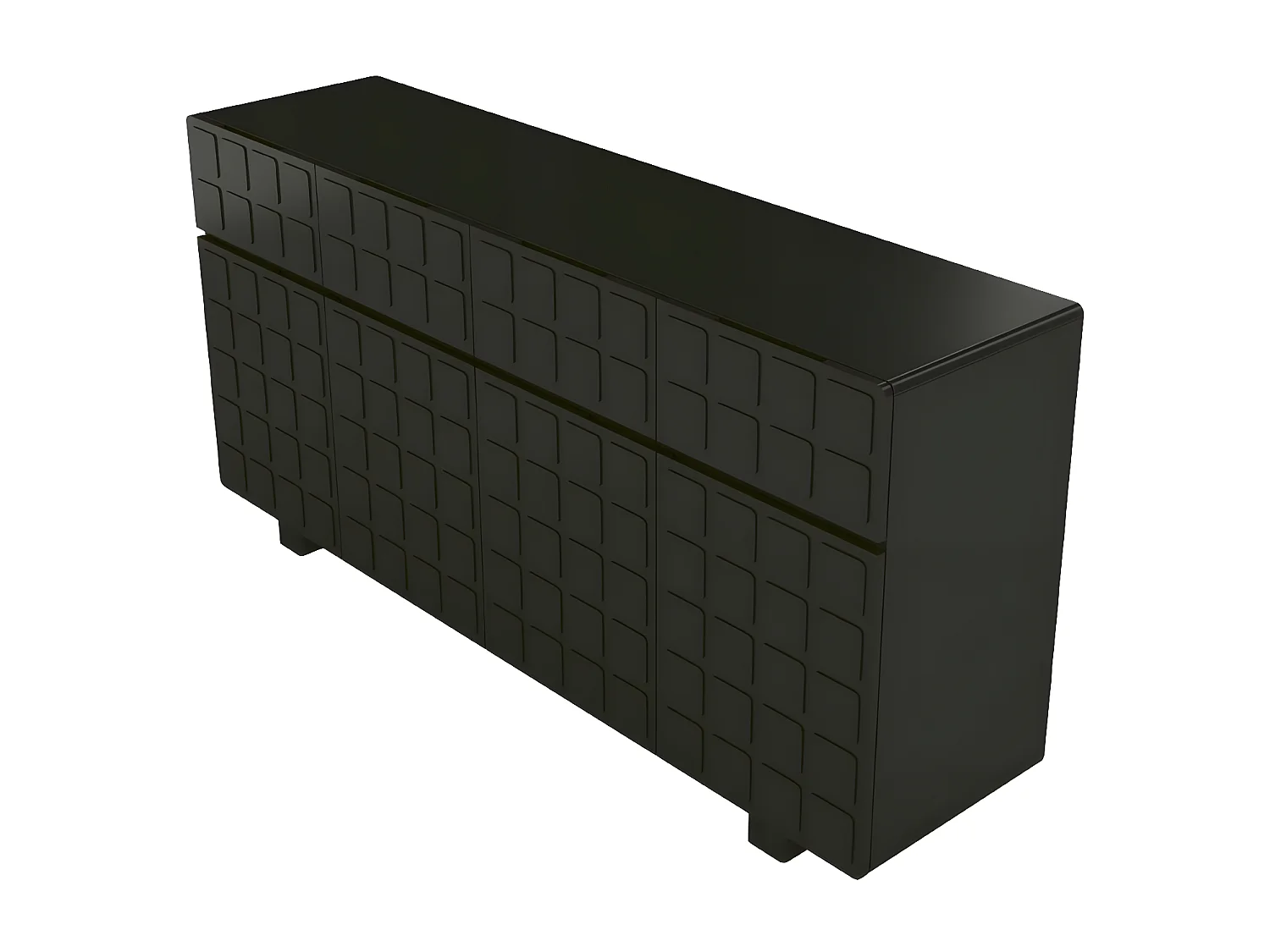 Komoda z frontami 3D Skandica CUBO LONG / czarny / 169cm