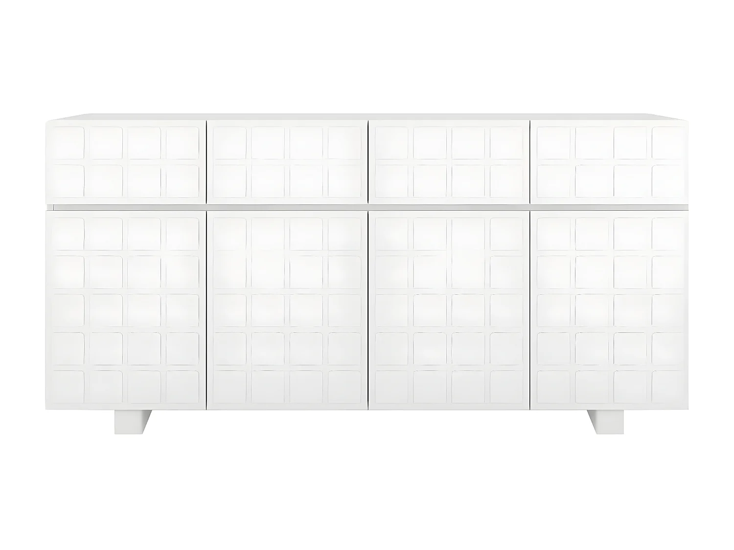 Komoda z frontami 3D Skandica CUBO LONG / biały / 169cm