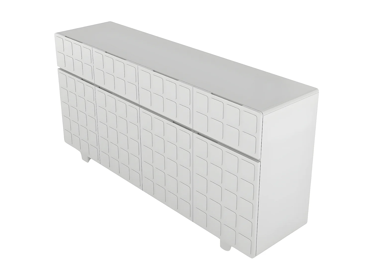 Komoda z frontami 3D Skandica CUBO LONG / szary / 169cm