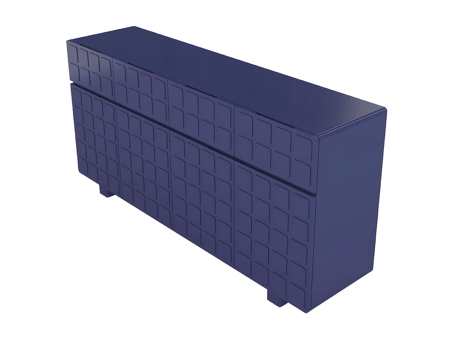 Sideboard Cubo long, geometrische 3d fronten, 169 cm, marineblau