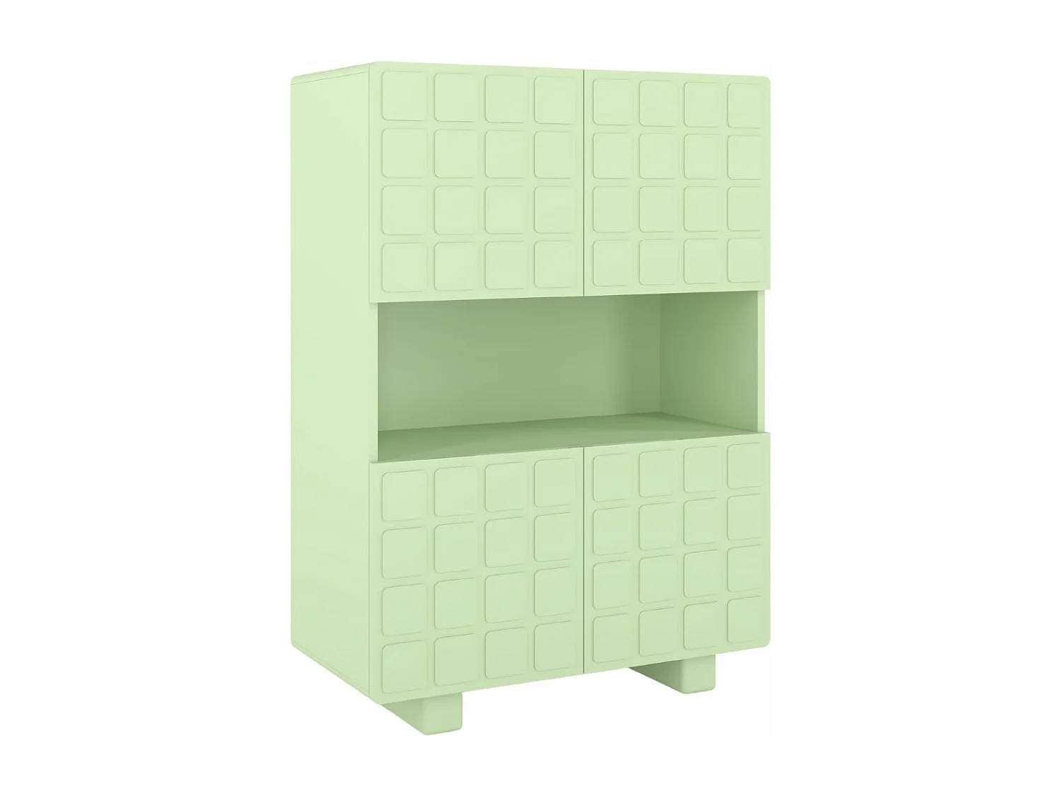 Komoda z frontami 3D Skandica CUBO HIGH / zielony / 85cm