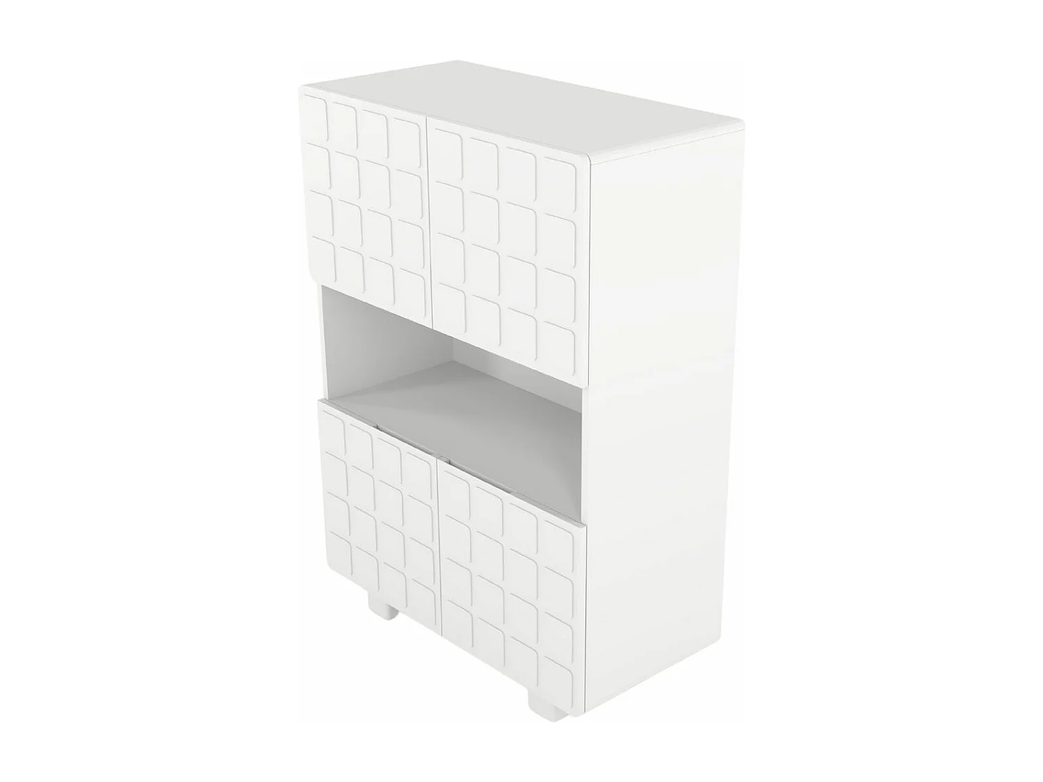 Komoda z frontami 3D Skandica CUBO HIGH / biały / 85cm