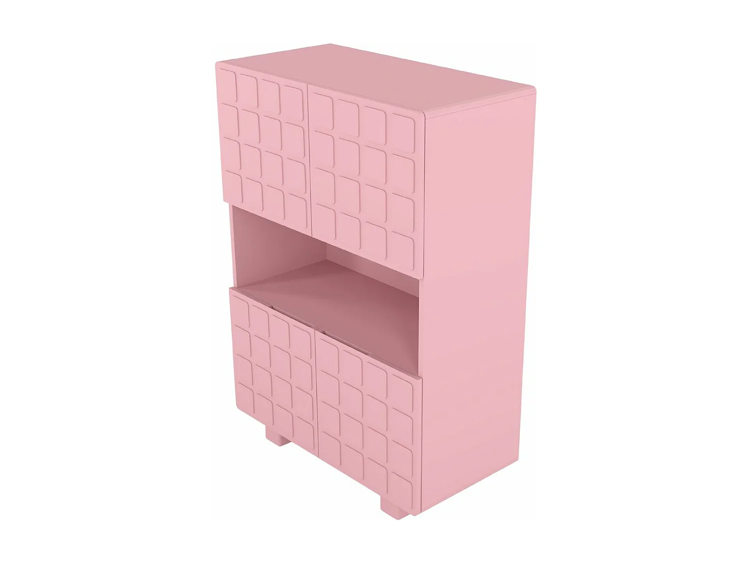 Komoda z frontami 3D Skandica CUBO HIGH / pudrowy róż / 85cm