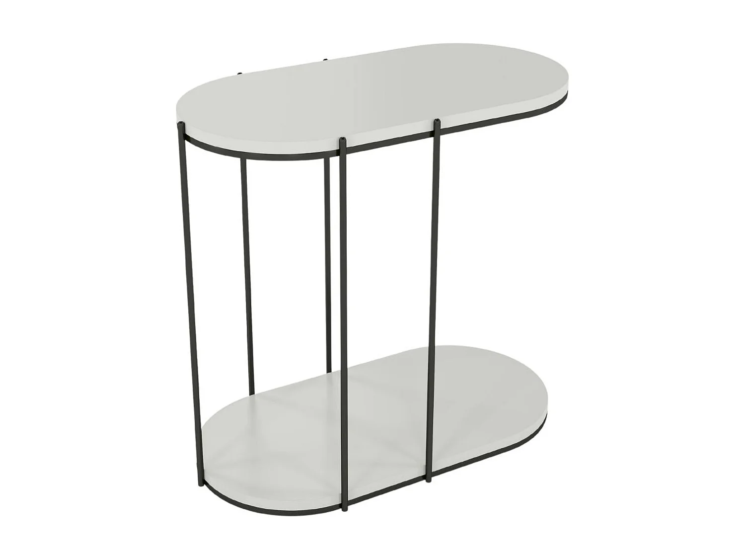 Table d'appoint Skandica LOCO sur une structure métallique / couleur gris laiteux