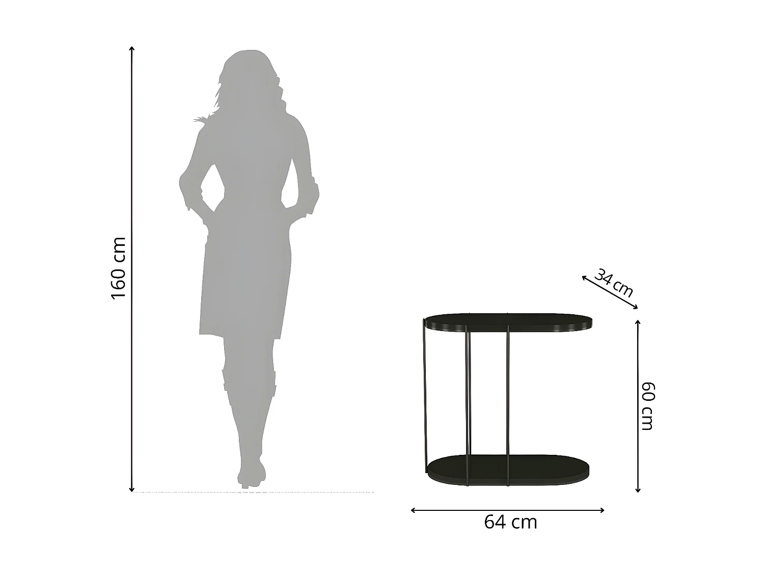 Stolik pomocniczy Skandica LOCO / kolor czarny