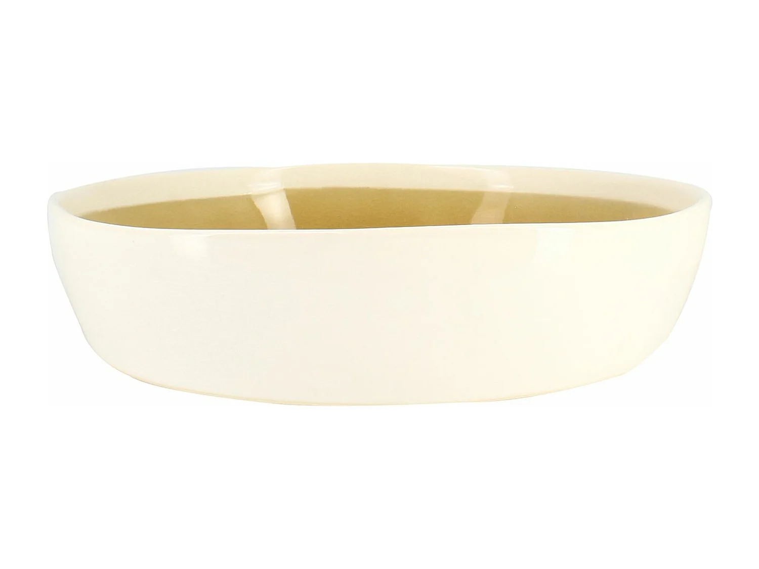 Ogo Living - Lot 6 Assiettes Coupe Fle 19.5cm En Gres Moutarde