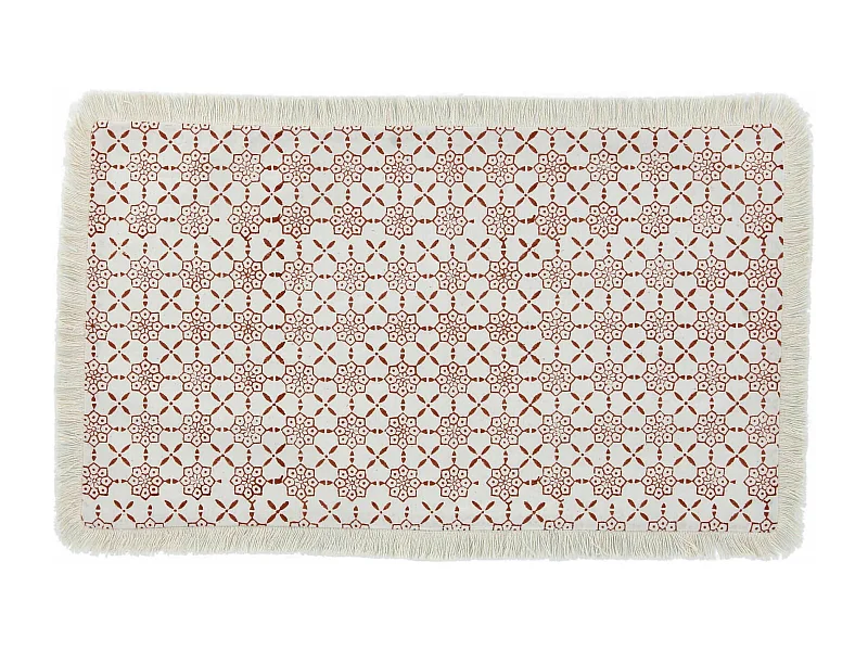 Now's Home - Lot 4 Sets Table Imp Terracota Coton/franges Double 48x28cm Hora