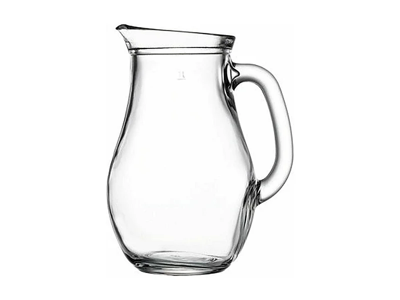 Glas Wasserkrug "Bistrot" 1L Transparentes Design & Trendig