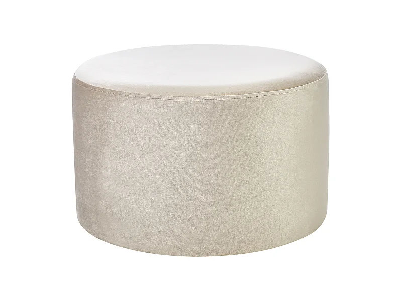 Puf MILLEN Welur Jasnobeżowy 61 cm 61 cm 36 cm