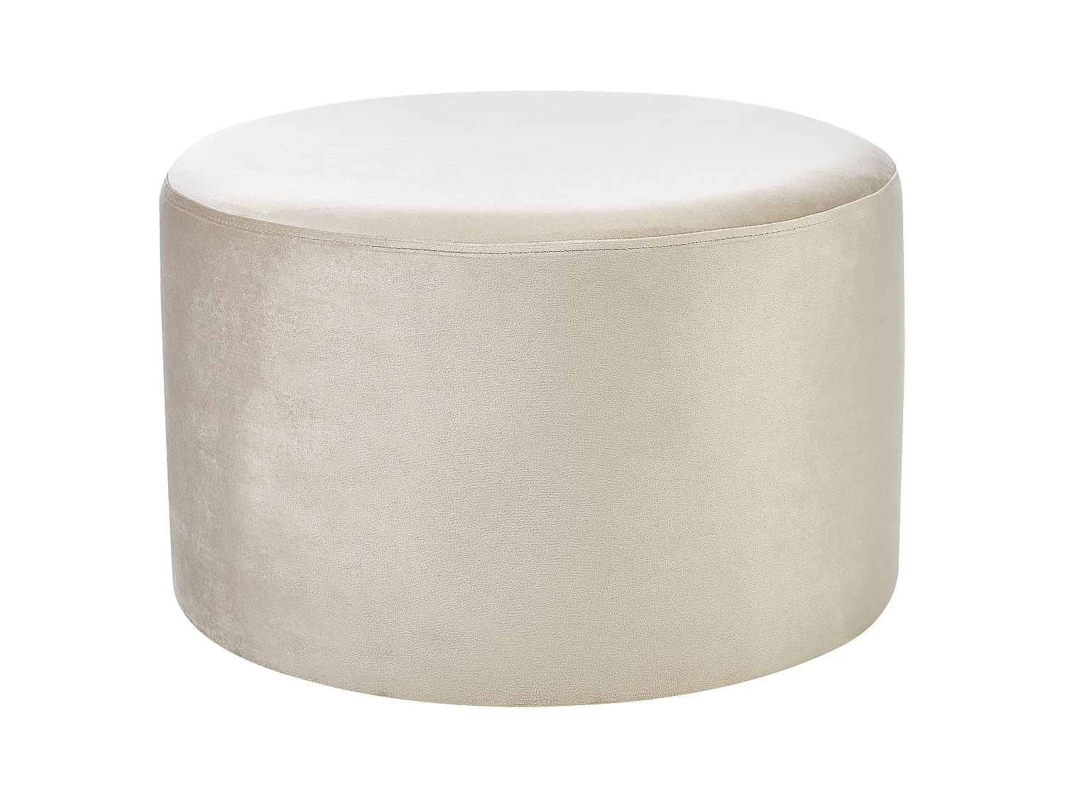 Pouf MILLEN Velours Beige clair