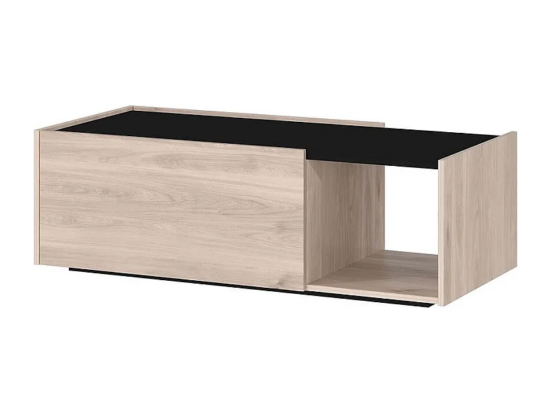 Mesa de centro de roble y negro 112 x 53 cm Basic