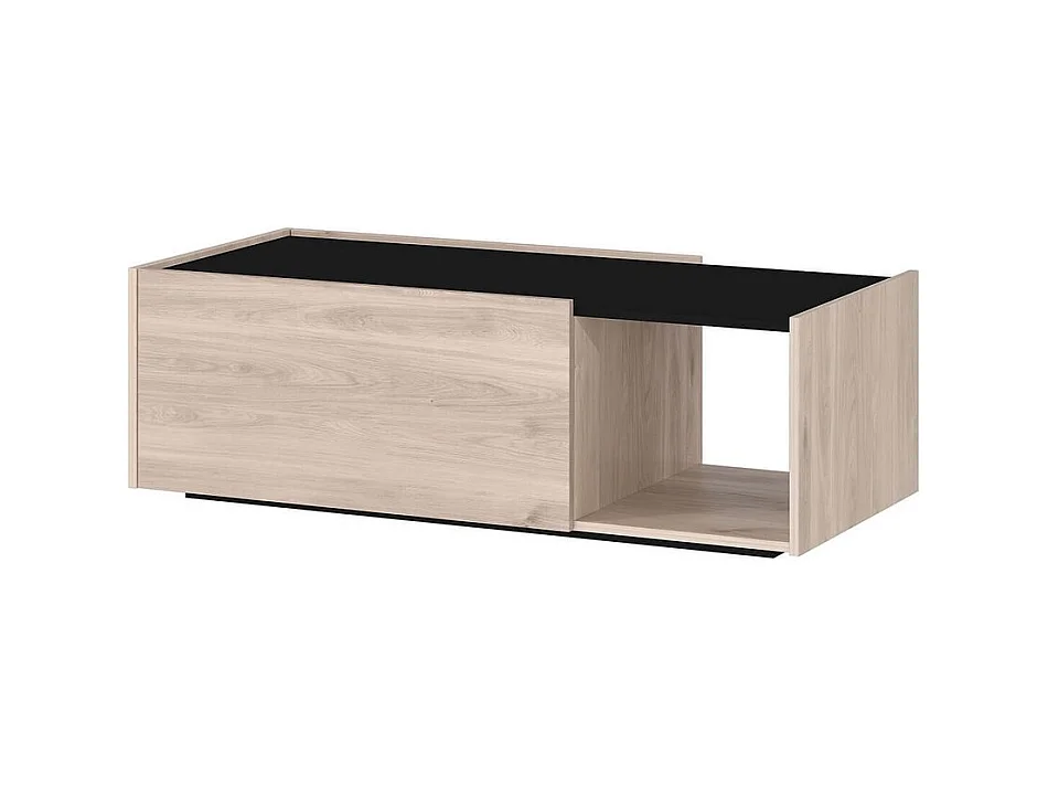 Table basse chêne et noir 112 x 53 cm Basic