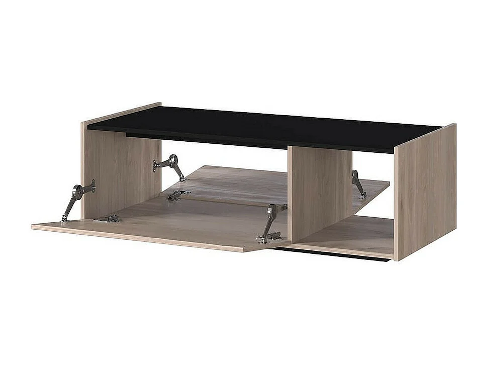 Table basse chêne et noir 112 x 53 cm Basic