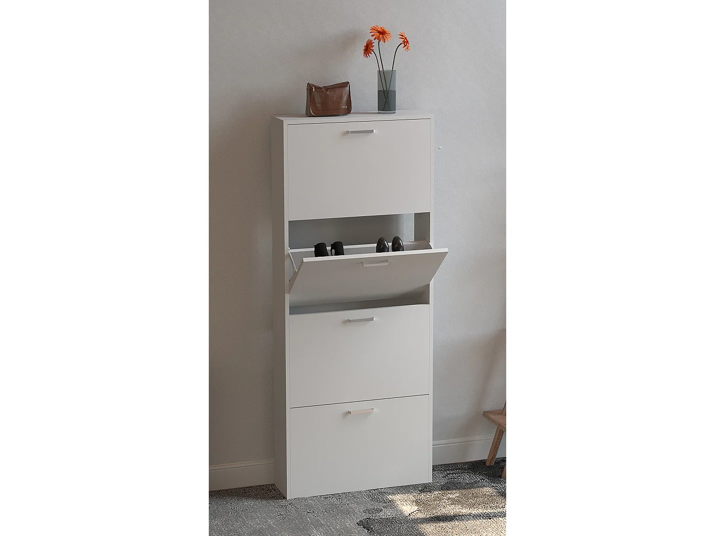 Holz Schuhregal Schuhschrank Schuhkipper Sulos L