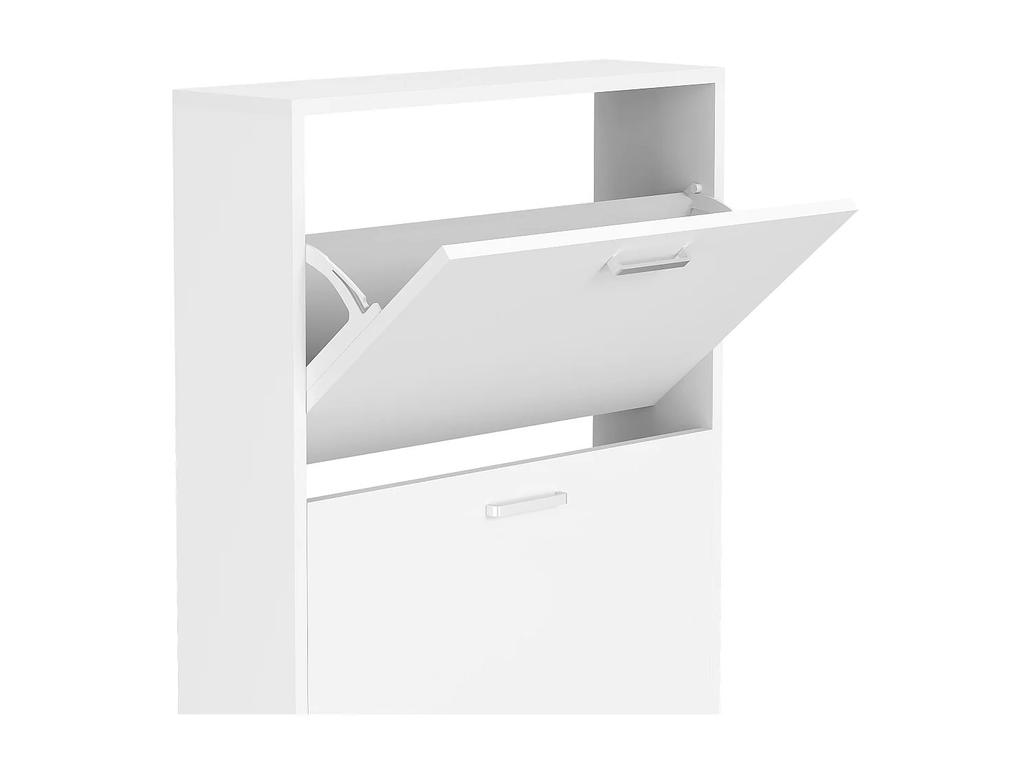 SulosL meuble à chaussures 4 portes blanc.