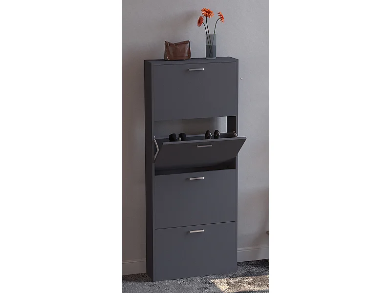 Holz Schuhregal Schuhschrank Schuhkipper Sulos L