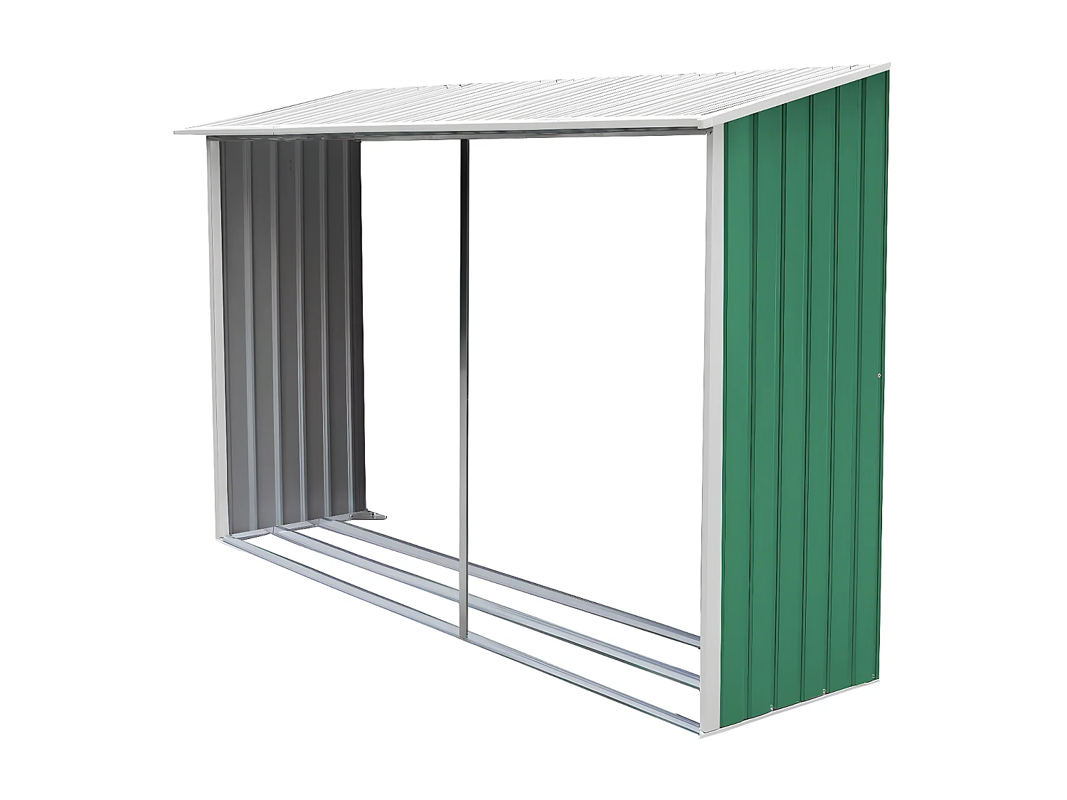 Armazenamento de lenha em aço galvanizado para abrigo de jardim "ROSAS" 10,85 M²