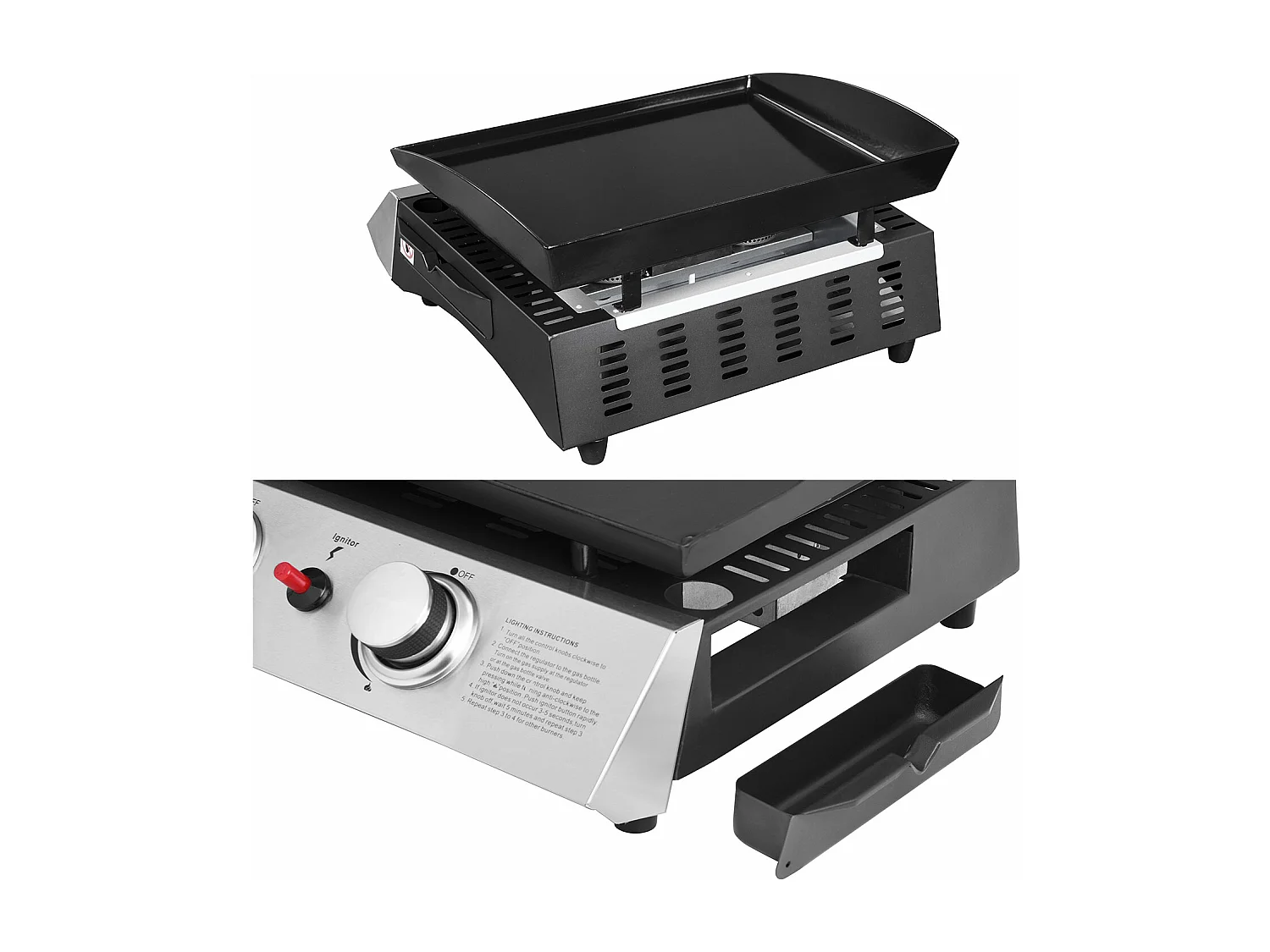 Plancha au gaz MALA - 2 brûleurs 5kW