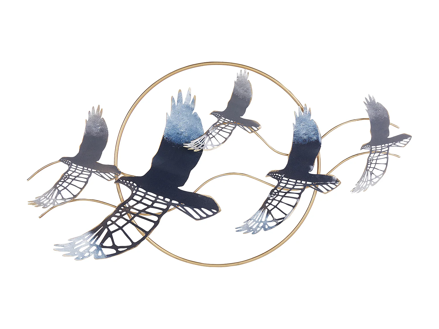 Décoration murale Oiseau TELLURIUM Métal 50 cm Doré