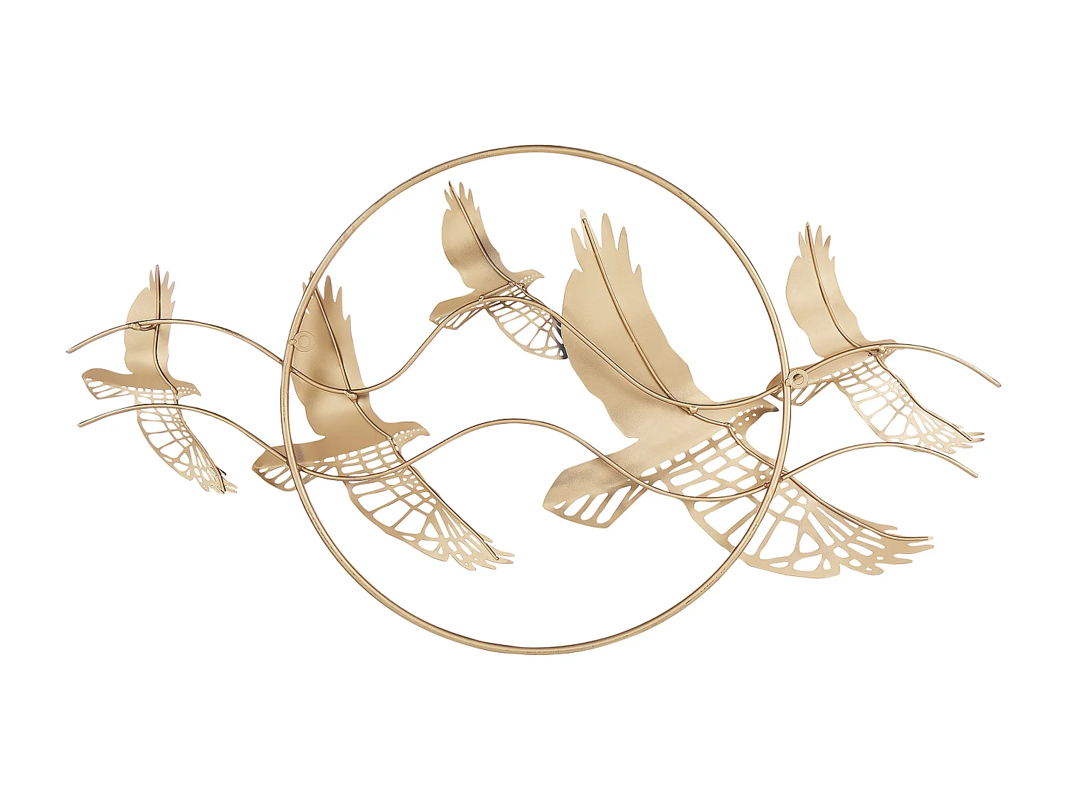 Décoration murale Oiseau TELLURIUM Métal 50 cm Doré