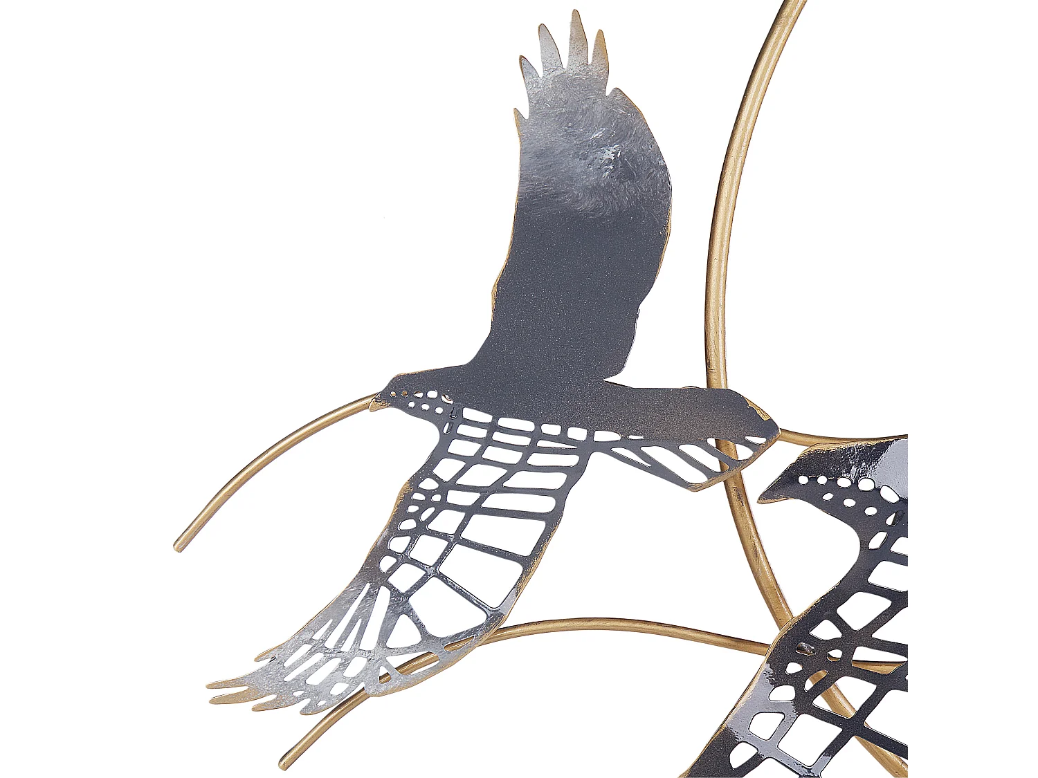 Décoration murale Oiseau TELLURIUM Métal 50 cm Doré