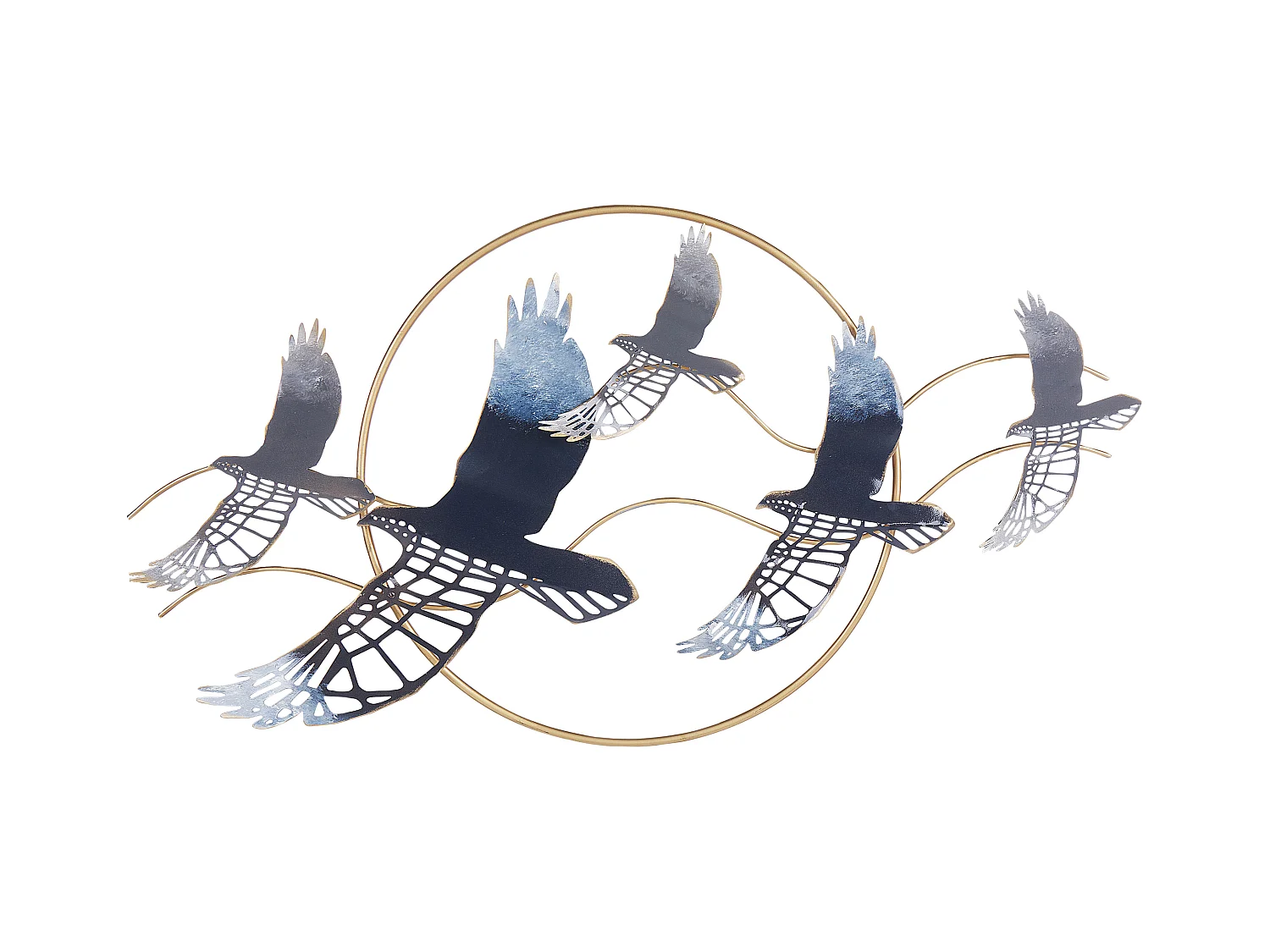 Décoration murale Oiseau TELLURIUM Métal 50 cm Doré