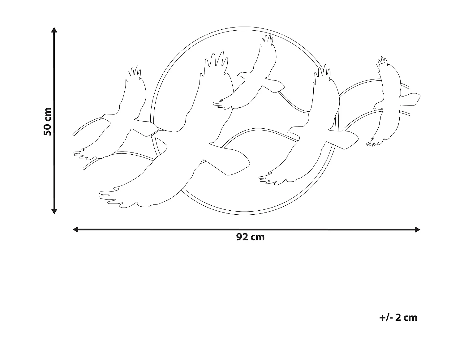 Wanddecoratie TELLURIUM Metaal 50 cm Goud