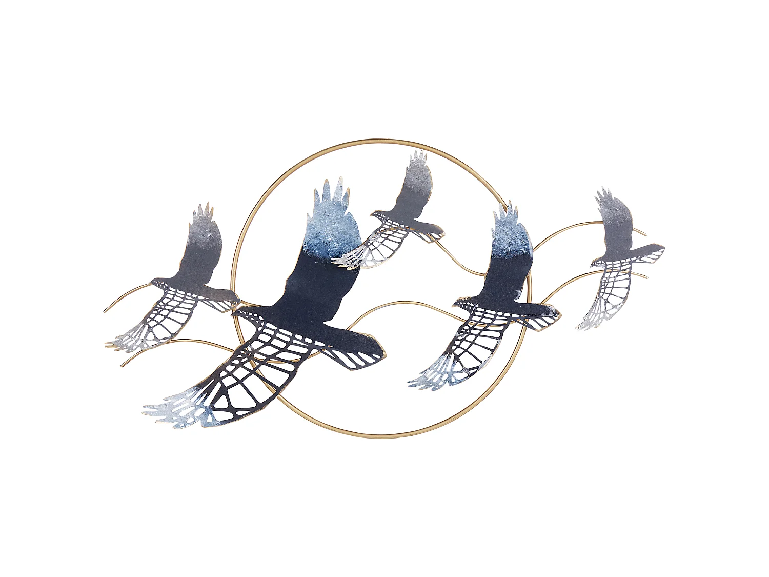 Décoration murale Oiseau TELLURIUM Métal 50 cm Doré