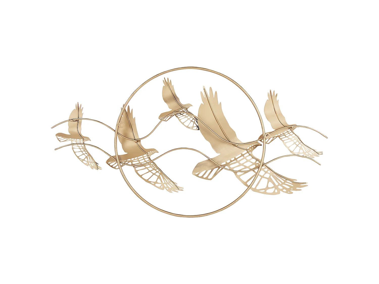 Décoration murale Oiseau TELLURIUM Métal 50 cm Doré