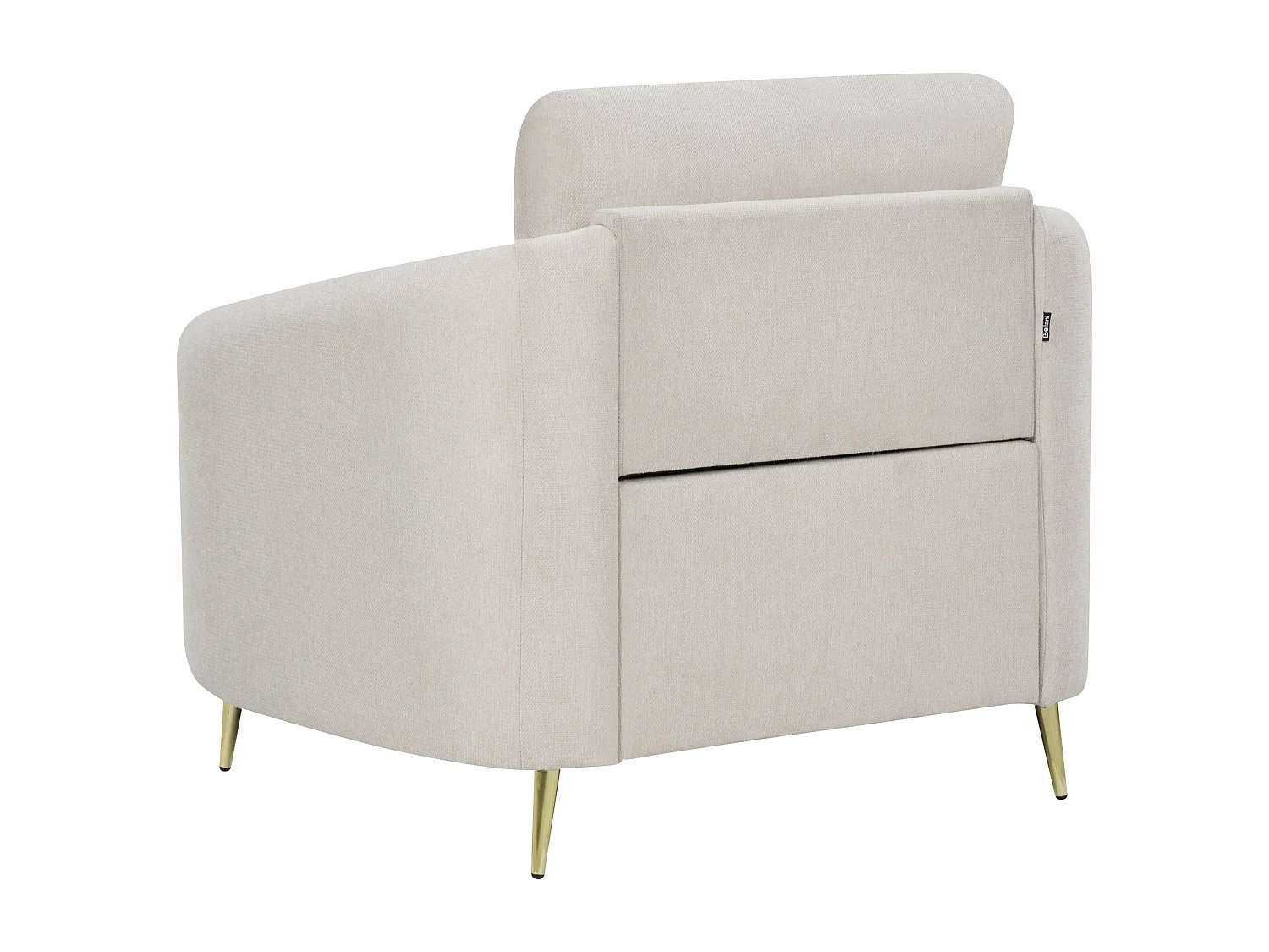 Polstersessel beige mit Armlehnen goldenen Füßen Glamourös Modern Trosa