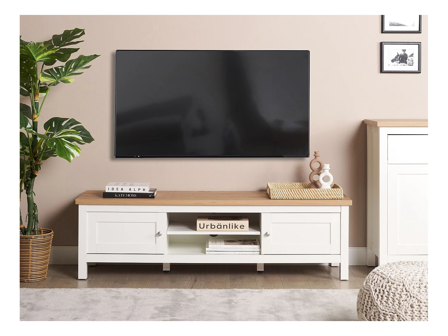 Szafka RTV ATOCA Złamana biel