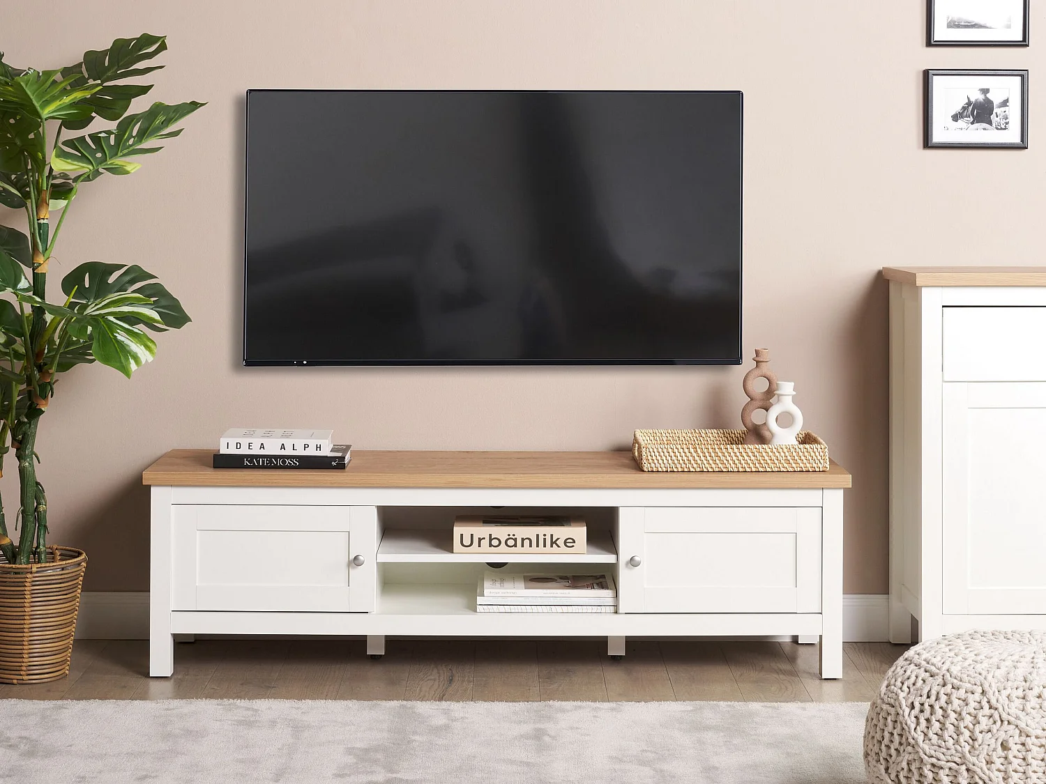 Mueble TV ATOCA Blanco crema